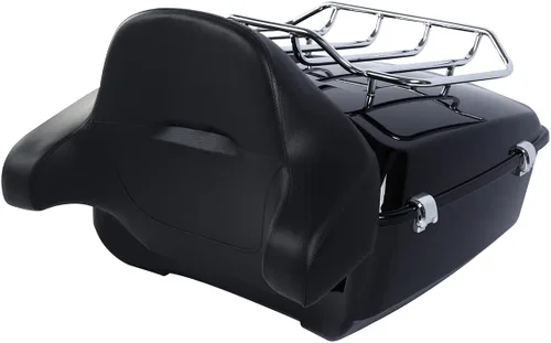 Vista 19 de XFMT Maletero de Motocicleta 34,8 cm de Negro Mate para Harley Touring Road King Street Glide Road Glide Electra Glide Ultra Classic '14-Posterior