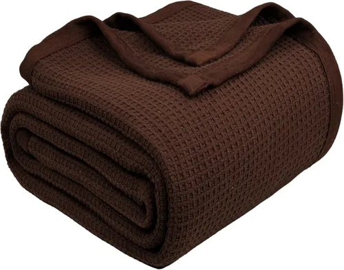 Vista 23 de Cobija TreeWool liviana de algodón, de cuidado fácil, suave, cómoda y cálida (king size, 90 x 108 pulgadas, tejido reticular)