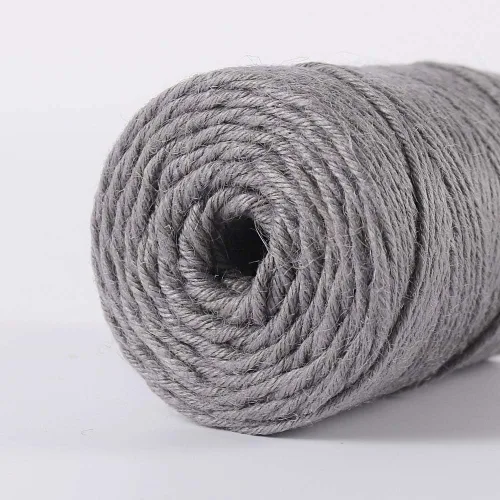 Vista 4 de Tenn Well Cordel de yute gris, cuerda de 328 pies de grosor de 0.118 in de grosor para envolver regalos, manualidades, embalaje, jardinería