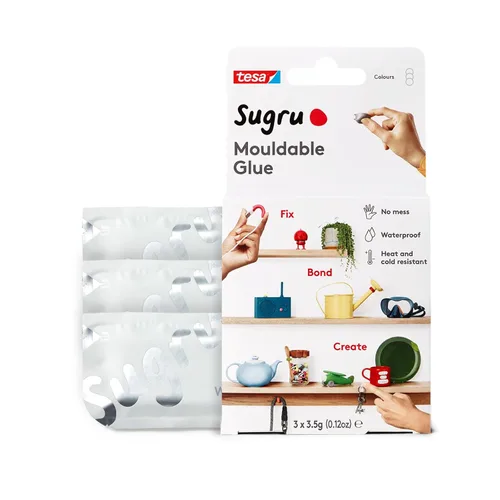 Vista 10 de Sugru Pegamento moldeable, pegamento multiusos para fijación y fabricación creativas, color negro, paquete de 3