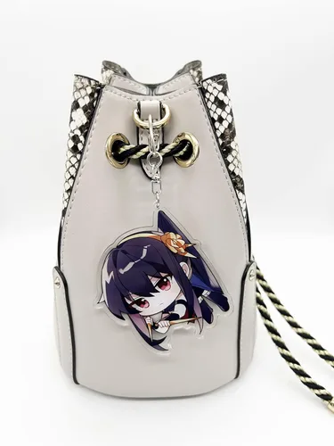 Vista 4 de YJacuing Llavero de acrílico con diseño de anime Spy x Family Chibi