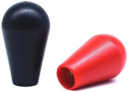 Vista 2 de Arcity HY-PJ092-1 - 2 piezas de joystick de arcade, ovalada, con mango superior, estilo americano, negro y rojo, para Zippy SANWA SEIMITSU