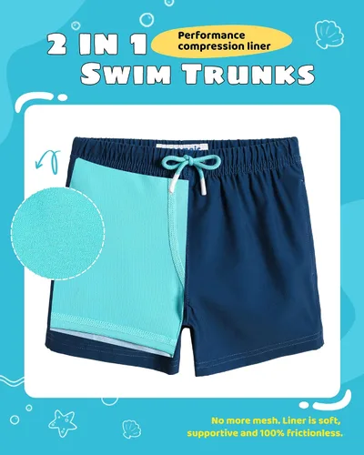 Vista 3 de maamgic Traje de baño para niños con forro de compresión para niños pequeños