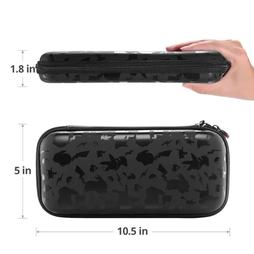 Vista 5 de CampFENSE Carrying Case for SwitchSwitch OLED, Protective Hard Shell Travel Carry Case compatible with Console & Accessories, with 10 Game Card