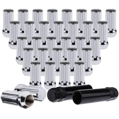 Vista 13 de SCITOO Tuercas de rueda M12 x 1.5, 24 piezas con 2 llaves negras, estriado para llave de enchufe de extremo de cierre de unidad, rosca de 0.472 in x