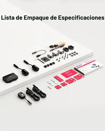 Vista 8 de Cámara de tablero de motocicleta INNOVV K7, cámara frontal y trasera 2K + 2K con EIS antisacudida, cámara de tablero de motocicleta con modo