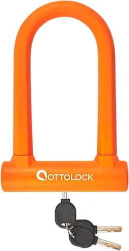 Vista 11 de OTTOLOCK Sidekick Compact U-Lock Candado de bicicleta ligero recubierto de silicona (negro) candados para bicicleta