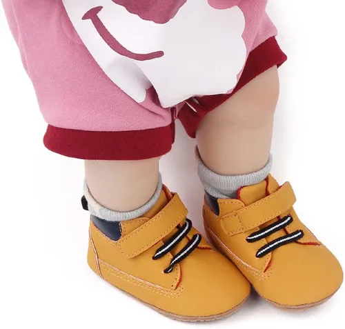 Vista 3 de KaKaKiKi - Tenis de lona para bebé infante niños tenis con suela de goma antideslizante tenis de caramelo caminantes primerizos precaminando tenis