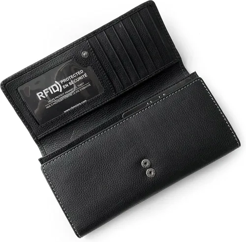 Vista 4 de Club Rochelier FULL LEATHER LADIES CLUTCH WALLET WITH GUSSET