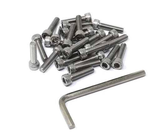 Vista 171 de iexcell Kit de tornillos de cabeza hexagonal de acero inoxidable 304, 100 unidades M2 x 0.157 in, paso de rosca de 0.016 in