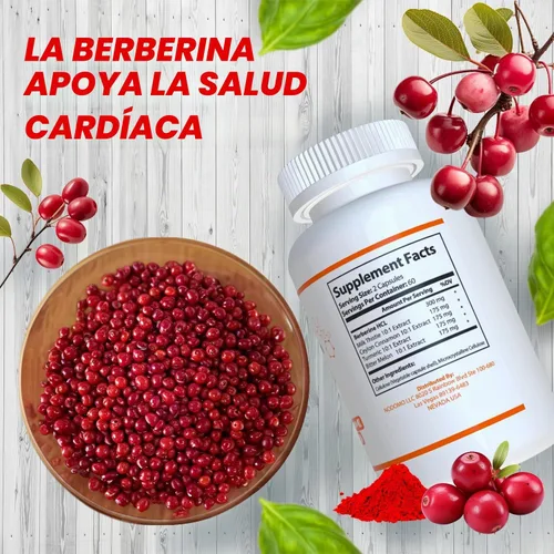 Vista 7 de Suplemento de berberina con canela de Ceilán, cardo mariano, cúrcuma, complejo de melón amargo, 120 cápsulas, 1000 mg, vegano, sin OMG