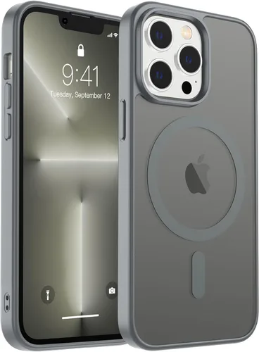 Vista 340 de zapica Funda magnética para iPhone Air, con protector de pantalla de vidrio templado, compatible con MagSafe, translúcida mate, a prueba de golpes