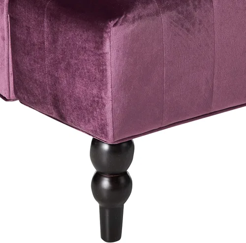 Vista 10 de Christopher Knight Home GDFStudio Leona Modern Glam - Sofá biplaza de terciopelo copetudo, pasas y marrón oscuro