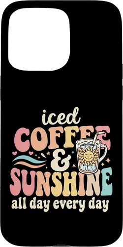 Vista 31 de Iced Coffee and Sunshine Funny Summer Case for iPhone 17
