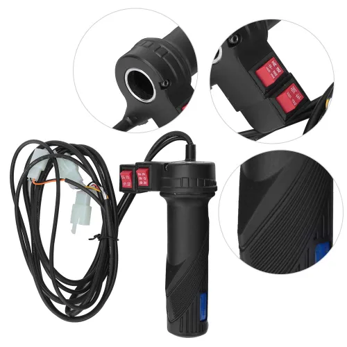 Vista 7 de Alomejor Agarre de acelerador de control de velocidad, engranajes de 3 velocidades, mango de gas universal para scooter eléctrico con engranaje