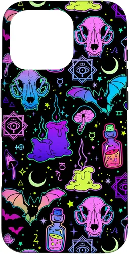 Vista 20 de Funda de brujería mágica para iPhone 16 con diseño gótico pastel de Halloween