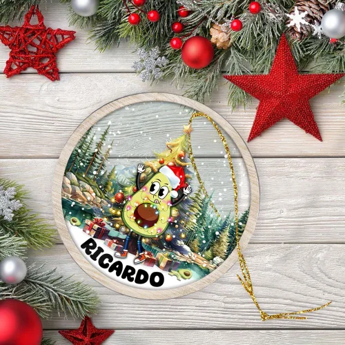 Vista 6 de Adorno de aguacate personalizado para mujeres, hombres, él, ella, acrílico, nombre personalizado, inauguración de la casa, 2.90 x 2.90 pulgadas