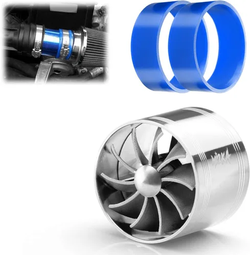 Vista 10 de Mi2KA Turbina de admisión de aire de combustible, ahorro de gas, sistema de aceleración turbonador de un solo ventilador Turbo 2.5 "-3.0