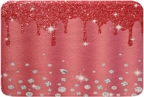 Vista 22 de Feelyou Alfombras de baño con lazo coquette de 16 x 24 pulgadas, tapetes de baño Leopared con lazos para niños, adolescentes y adultos con purpurina