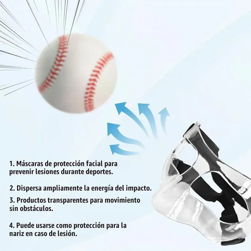 Vista 4 de Protector de nariz transparente para nariz rota en deportes