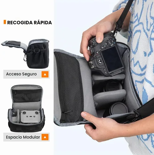 Vista 3 de TARION Bolsa de mensajero compacta para cámara réflex digital sin espejo 4L TSB-S