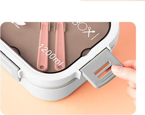 Vista 5 de Lonchera sellada para ensalada, contenedor de plástico para ensalada, para microondas, ensalada, lonchera, contenedor para aderezos de ensalada