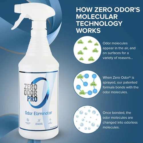 Vista 4 de Zero Odor Pro - Eliminador de Fuerza Comercial Neutralizador de Olores, Desodorizante de Habitación Eliminador de Olores Mohosos - Spray Disparador