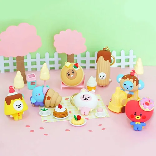 Vista 4 de BT21 Llavero con forma de postre y figura de cariño
