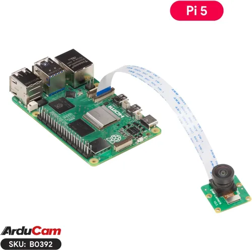 Vista 7 de Arducam Cámara ultra gran angular de 175 grados IMX219 de 8MP para Raspberry Pi, compatible con Pi 5, 4 Modelo B, 3/3B+ y Zero 2W