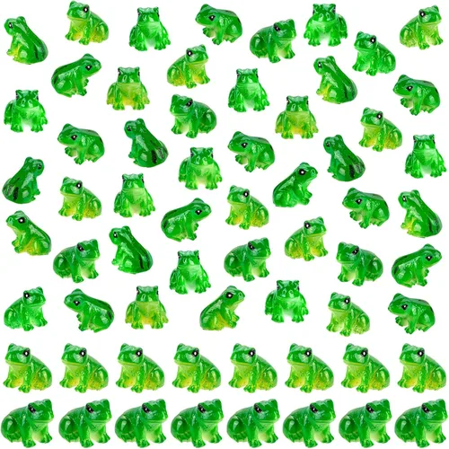 Vista 28 de 18 mini figuras luminosas de panda de resina con 2 bambúes para casa de muñecas