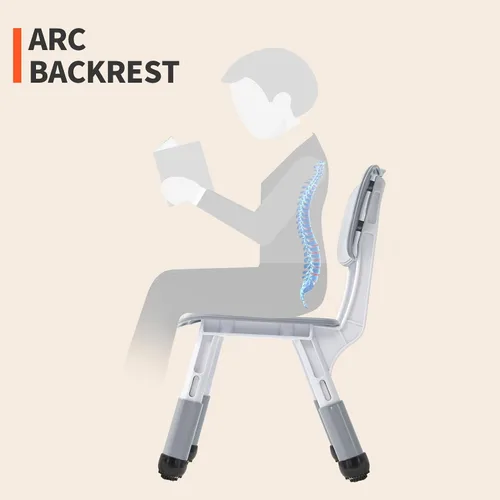 Vista 5 de UNICOO Silla para niños, silla de aula para niños adecuada para el aula familiar, preescolar, guardería, sala de juegos, silla infantil de altura
