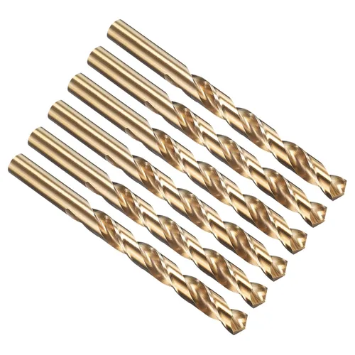 Vista 101 de PATIKIL Broca Jobber de 0.039 in, vástago recto M35 cobalto 5% acero de alta velocidad 135° acabado dorado para metal duro de acero inoxidable - 2