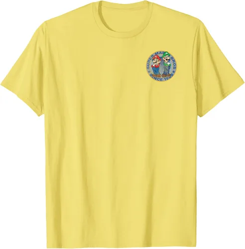 Vista 34 de Super Mario Bros Luigi Left Chest Since 1985 - Camiseta gráfica Negro
