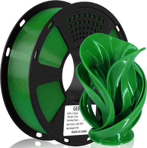 Vista 43 de Geeetech - Filamento PLA de 0.07 pulgadas, filamento de seda de bicolor, consumo dicromático de coextrusión brillante, 2.2 libras, 1 carrete