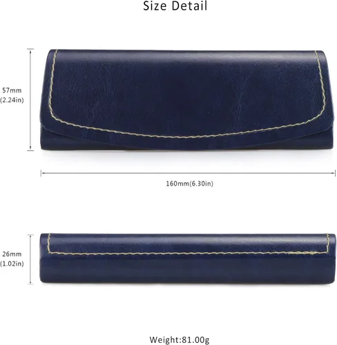 Vista 4 de LifeArt Funda rígida para gafas, funda portátil para gafas de sol, funda de piel sintética de moda, ligera