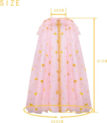 Vista 4 de Disfraz de princesa para niñas, capa brillante inocente de Halloween para niñas
