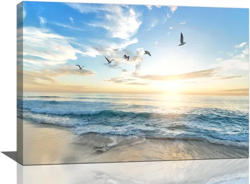 Vista 16 de Arte de pared de colibrí cristiano con texto en inglés "God says you ers", impresiones en lienzo, pintura rústica de pájaros de campo, obras de arte