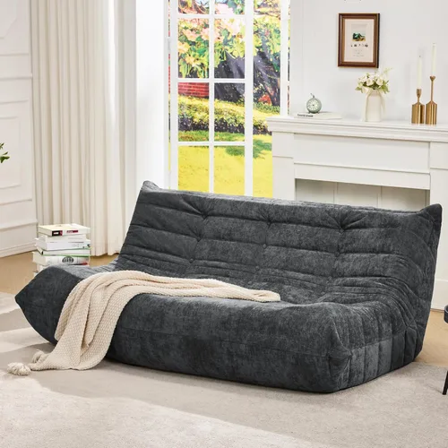 Vista 41 de Hobestluk Puf con espuma viscoelástica, tela de piel sintética ultrasuave, diseño ergonómico, puf pequeño, para sala de estar, dormitorio, sala