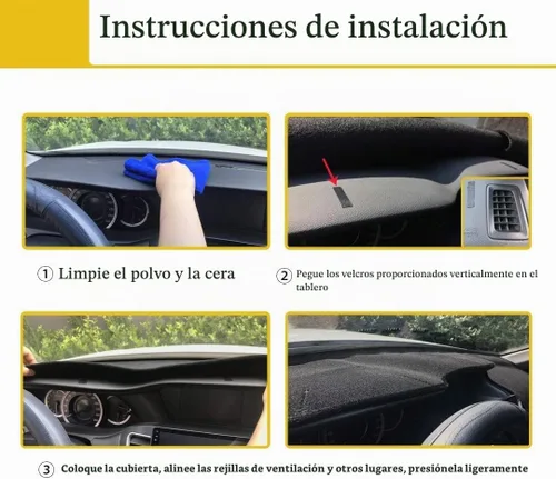Vista 6 de Alfombrilla para cubierta de salpicadero para Honda Civic 2001-2005 (negro) F110 Protector de alfombra de cubierta de tablero personalizado