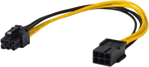 Vista 5 de J&D Cable de extensión de alimentación PCIe M/F de 6 pines (paquete de 2), extensión de alimentación PCIe a PCIe, cable macho a hembra, 10 pulgadas