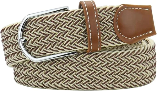 Vista 41 de Mixed Color Woven Stretch Braided Belts for Men and Women Fashion Elastic Belts