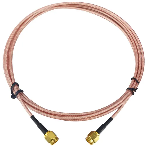 Vista 7 de Cable SMA macho a SMA macho de 6.5 pies, extensión de cable de antena de red RG316 Conjunto de puente de alambre de baja pérdida Cable coaxial RF