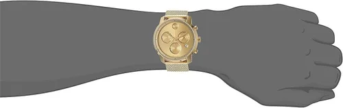 Vista 2 de Movado - Reloj cronógrafo para hombre con esfera de índice impresa color dorado modelo 3600372