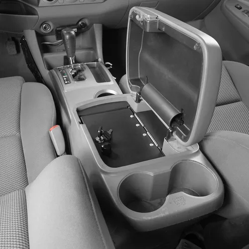 Vista 3 de Hooke Road Tacoma - Caja de seguridad para consola central, almacenamiento adicional, compatible con camioneta Toyota Tacoma 05-15 de 2ª