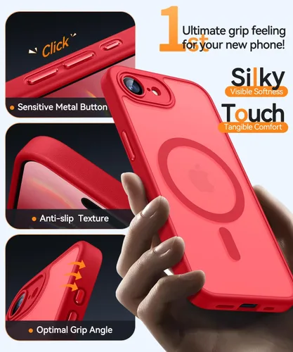 Vista 192 de CANSHN Funda magnética compatible con iPhone Air (6.5 pulgadas), mejorada [protección completa de la cámara] [compatible con Magsafe]