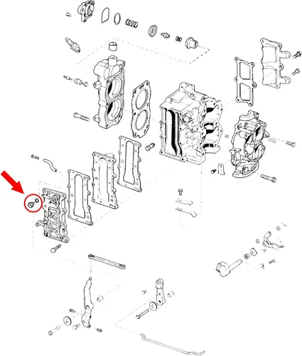 Vista 3 de A.A Reemplazo del tapón de llenado de drenaje para fueraborda Johnson Evinrude OMC 8, 9.9, 10, 15, 115 HP - 0311598, 18-2387, 0307551