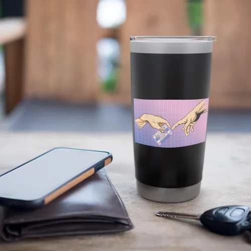Vista 7 de Vaporwave Aesthetic Music audiocassette Synthwave Vaporwave Stainless Steel Insulated Tumbler
