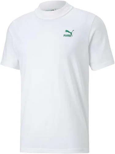 Vista 3 de PUMA Camiseta casual de manga corta con cuello redondo para hombre, color blanco