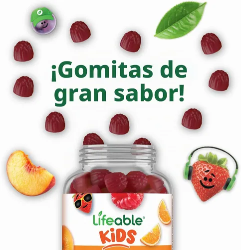 Vista 6 de Lifeable Gomitas de biotina sin azúcar para niños, 5000 mcg, suplemento de biotina de gran sabor, gomitas de biotina para el crecimiento