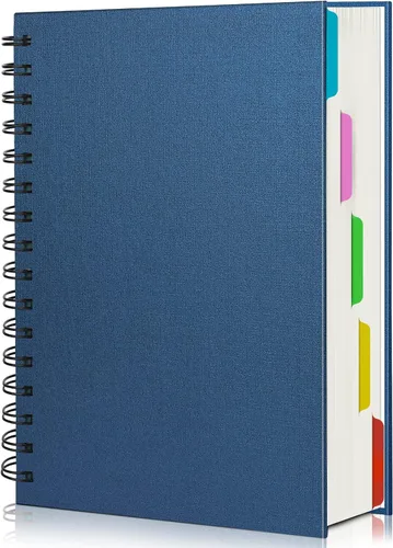 Vista 13 de EUSOAR Cuaderno de 5 materias, 1 pieza A4 de 11" x 8-1/2 pulgadas con espiral rayado universitario, bloc de escritura, 100GSM 120 hojas/240 páginas